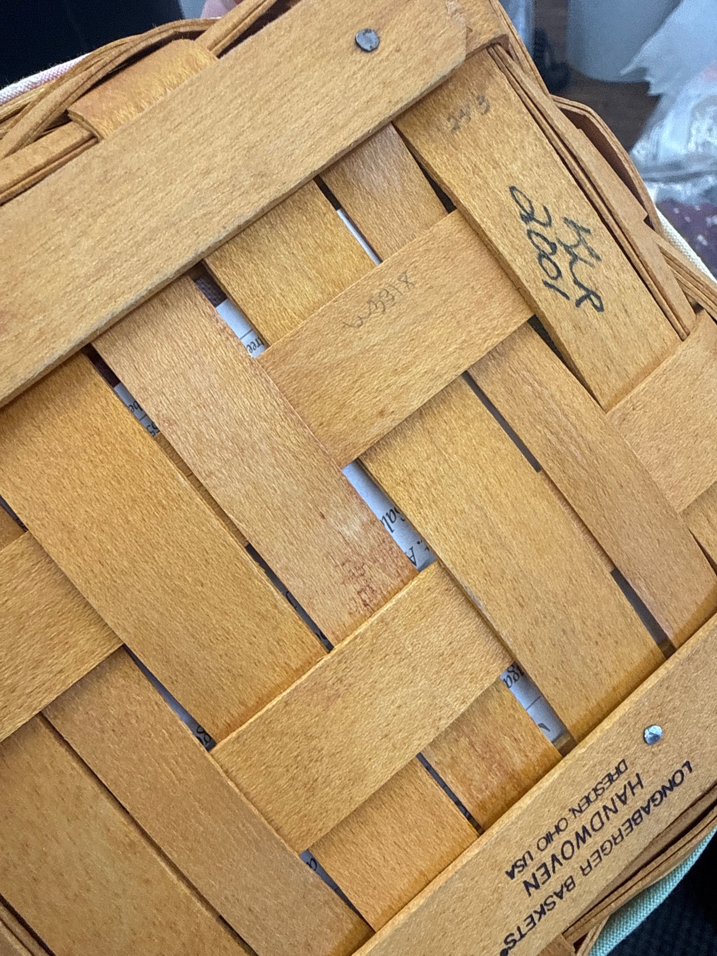 Longaberger small catchall with liner and protector