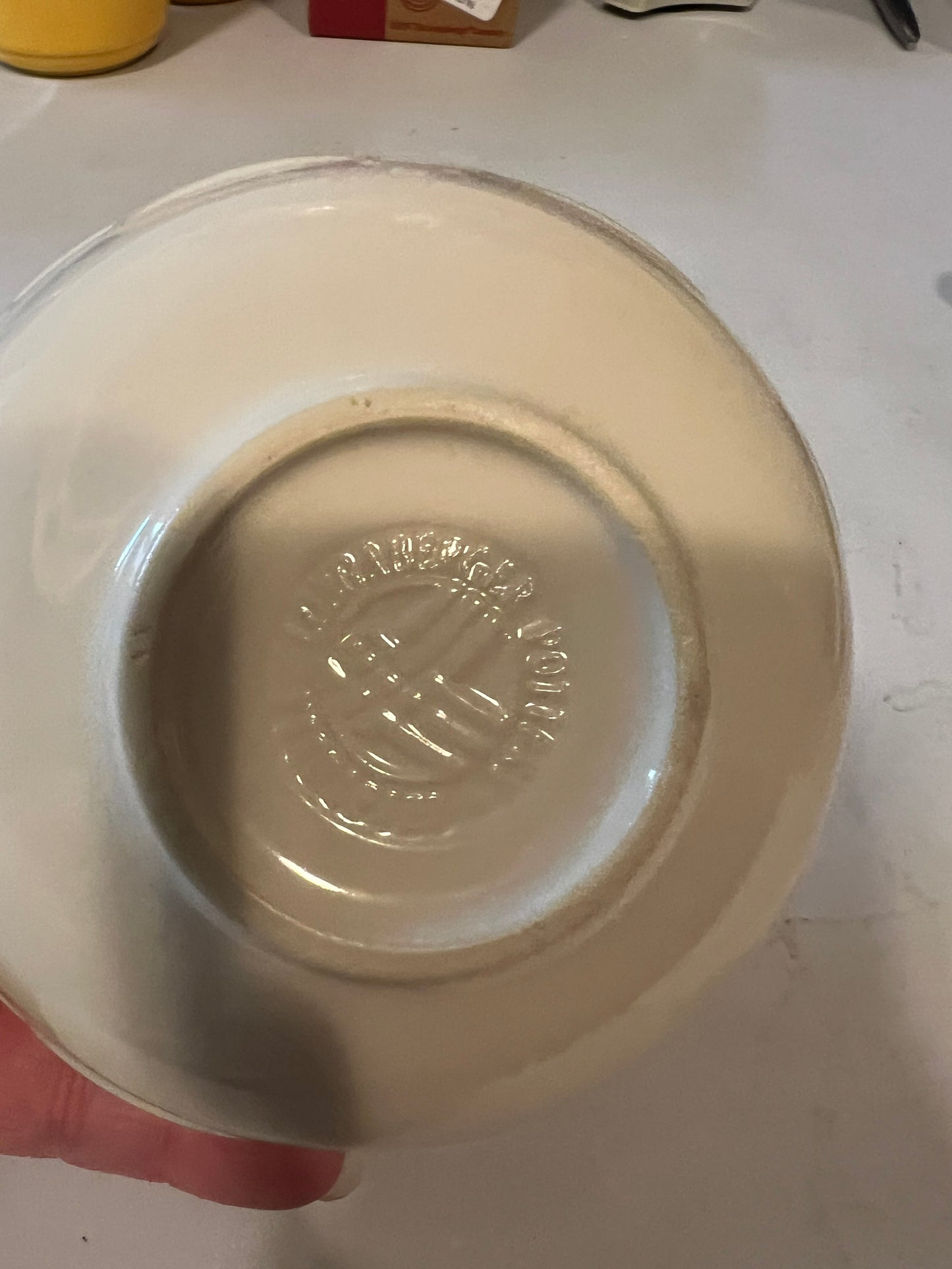Longaberger small cereal bowl in ivory