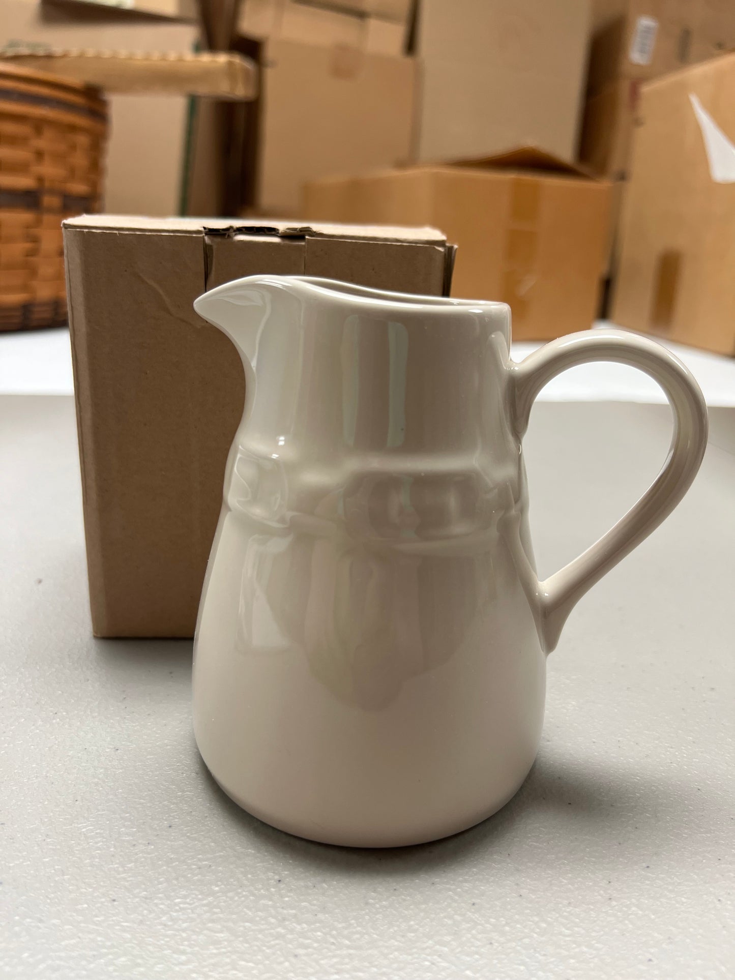 Longaberger Cottage creamer in ivory (may not be in original box)