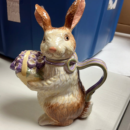 Longaberger bunny teapot