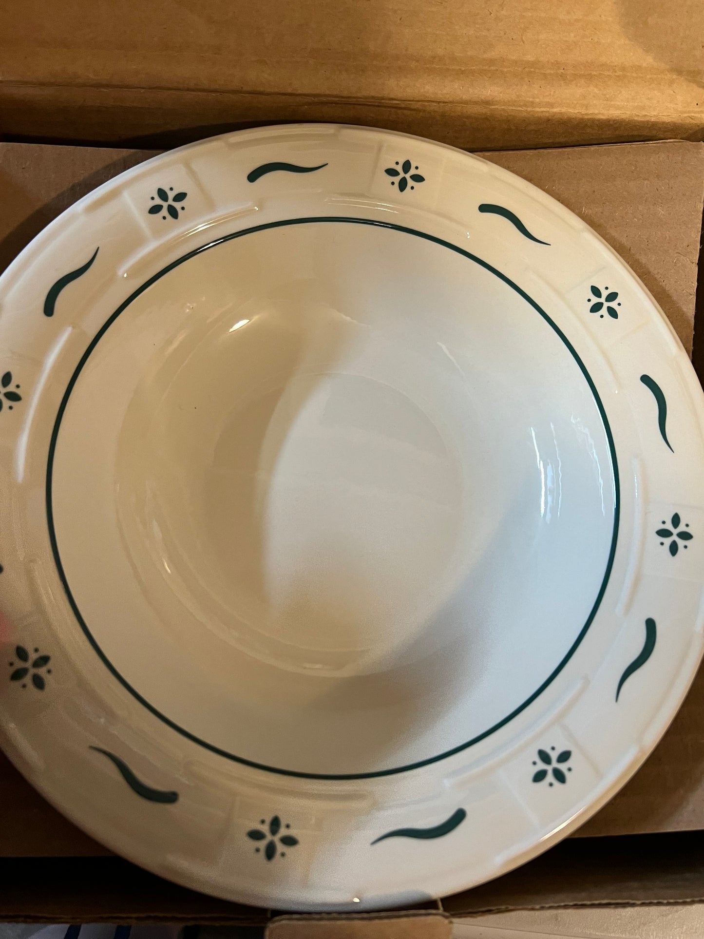 Longaberger 20 oz pasta bowl in heritage green