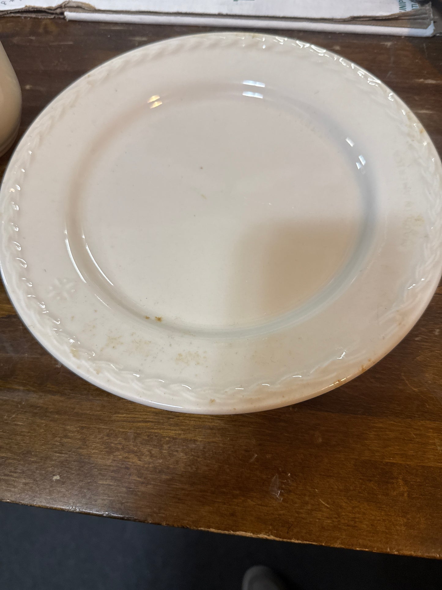 Longaberger at home luncheon plate in ivory