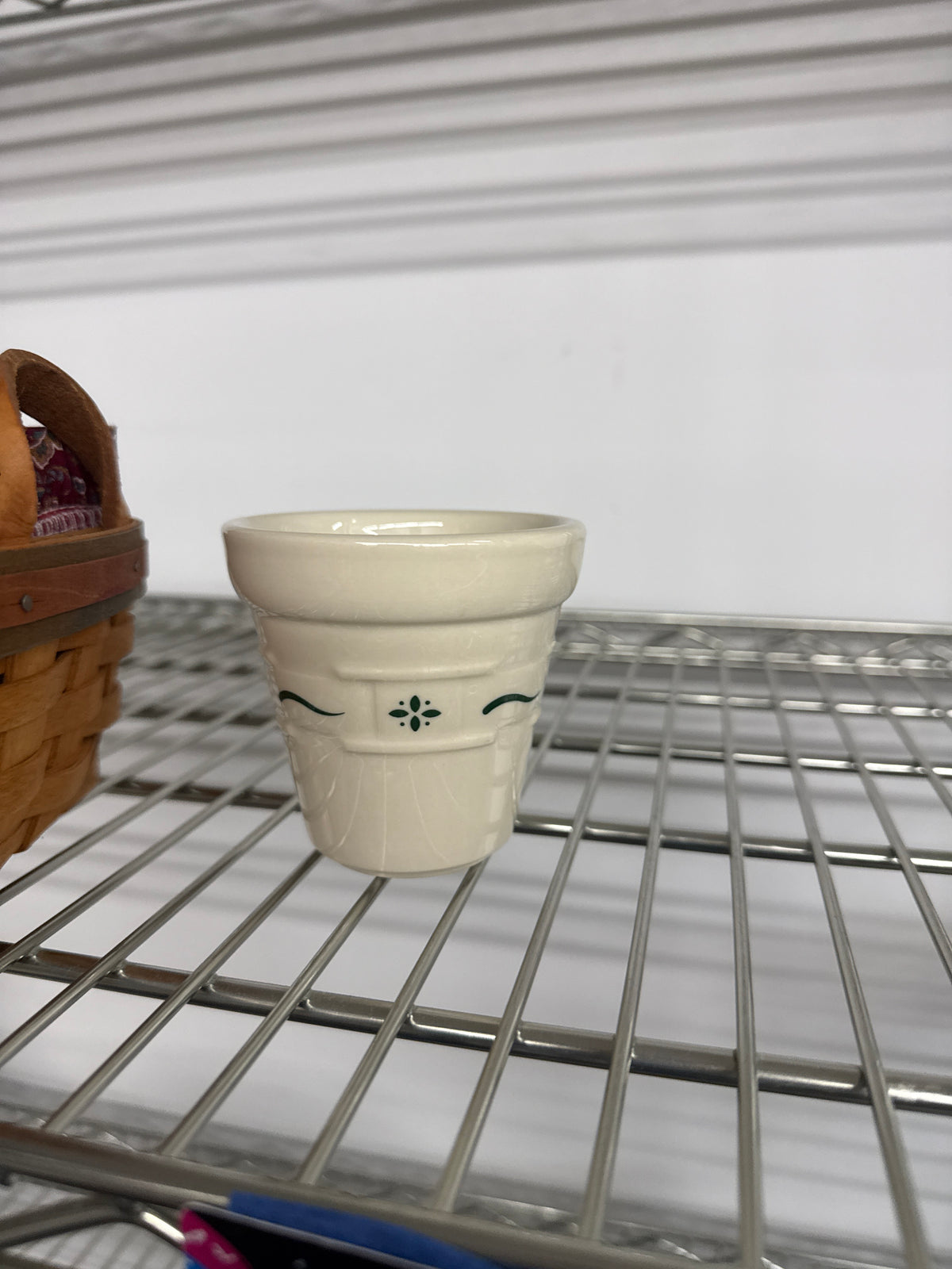 Longaberger small flower pot in heritage green ( no base)