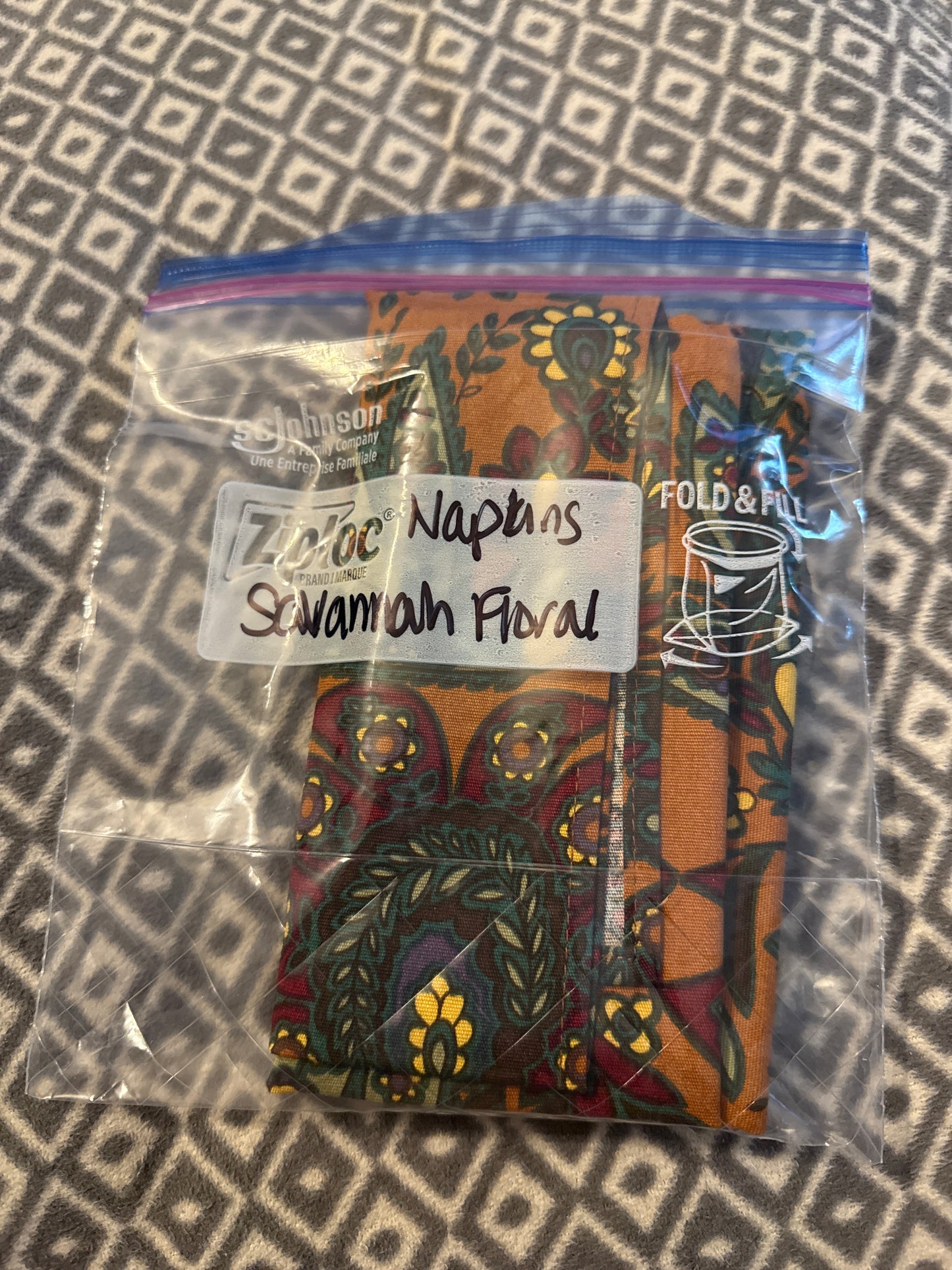 Longaberger Napkins in Savannah Floral