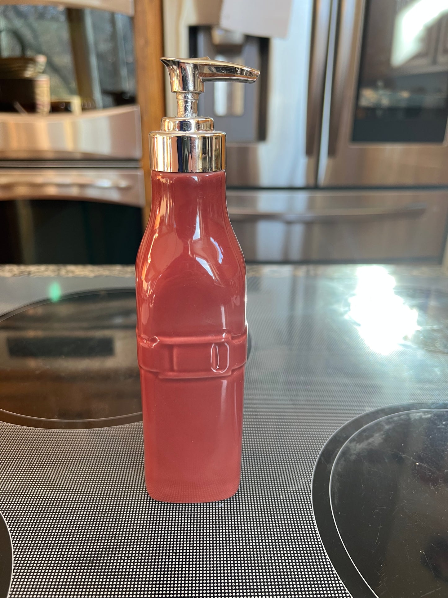 Longaberger soap dispenser in paprika