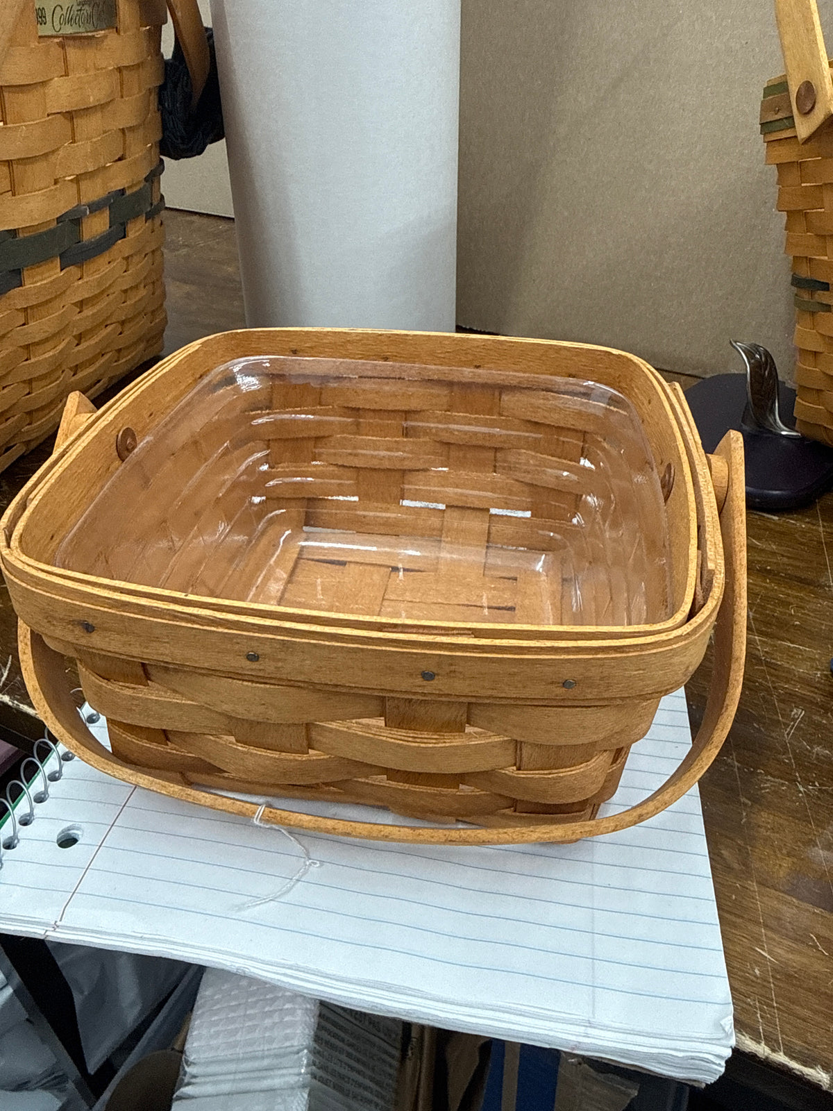 Longaberger medium berry basket with protector