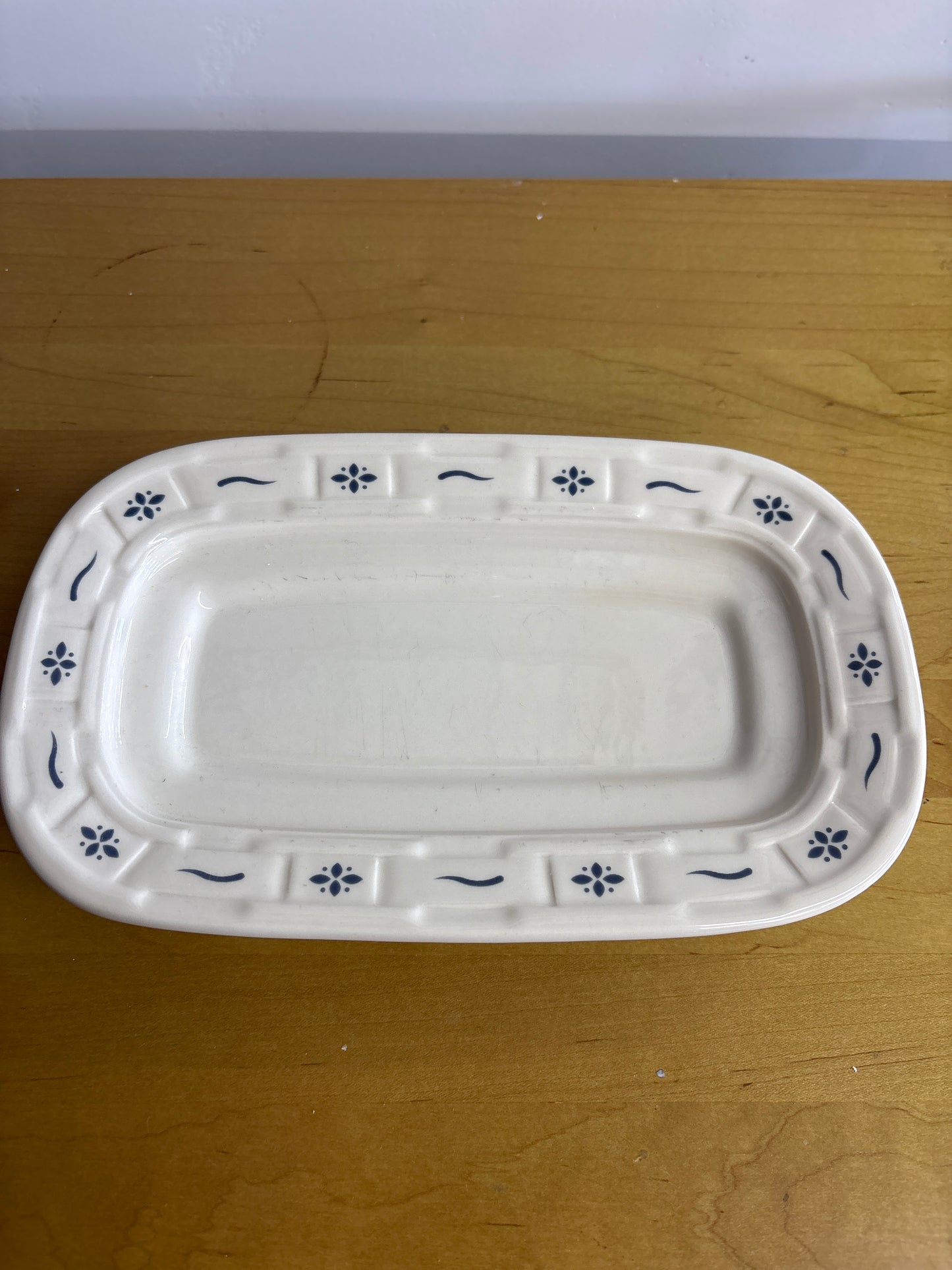 Longaberger Butter Dish bottom only in Classic Blue