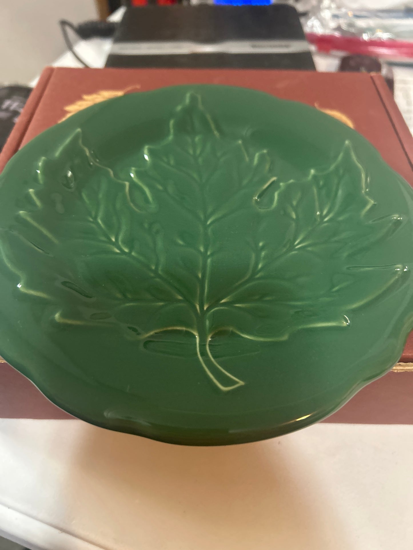 Falling leaves plate in ivy