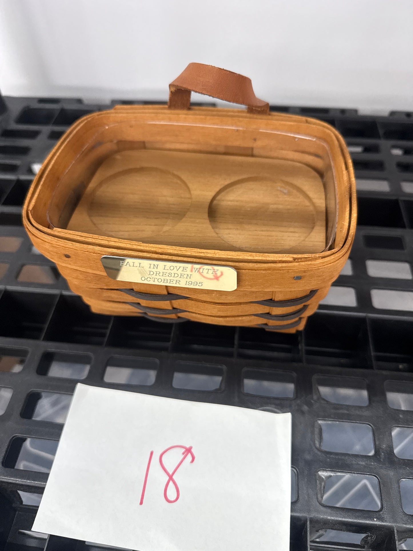 Longaberger small key with protector and wood insert