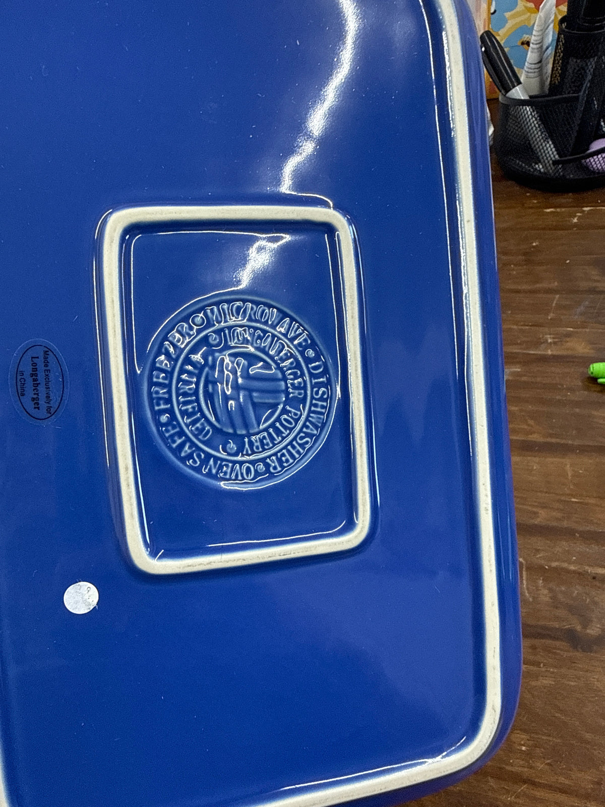 Longaberger 11x7 (2 quart) baking dish in cornflower
