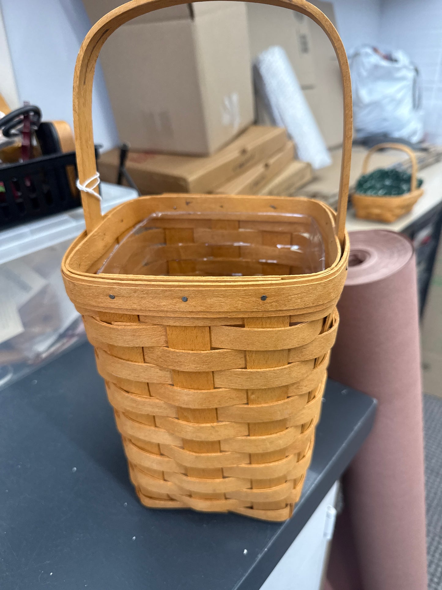 Longaberger tall peg basket with protector