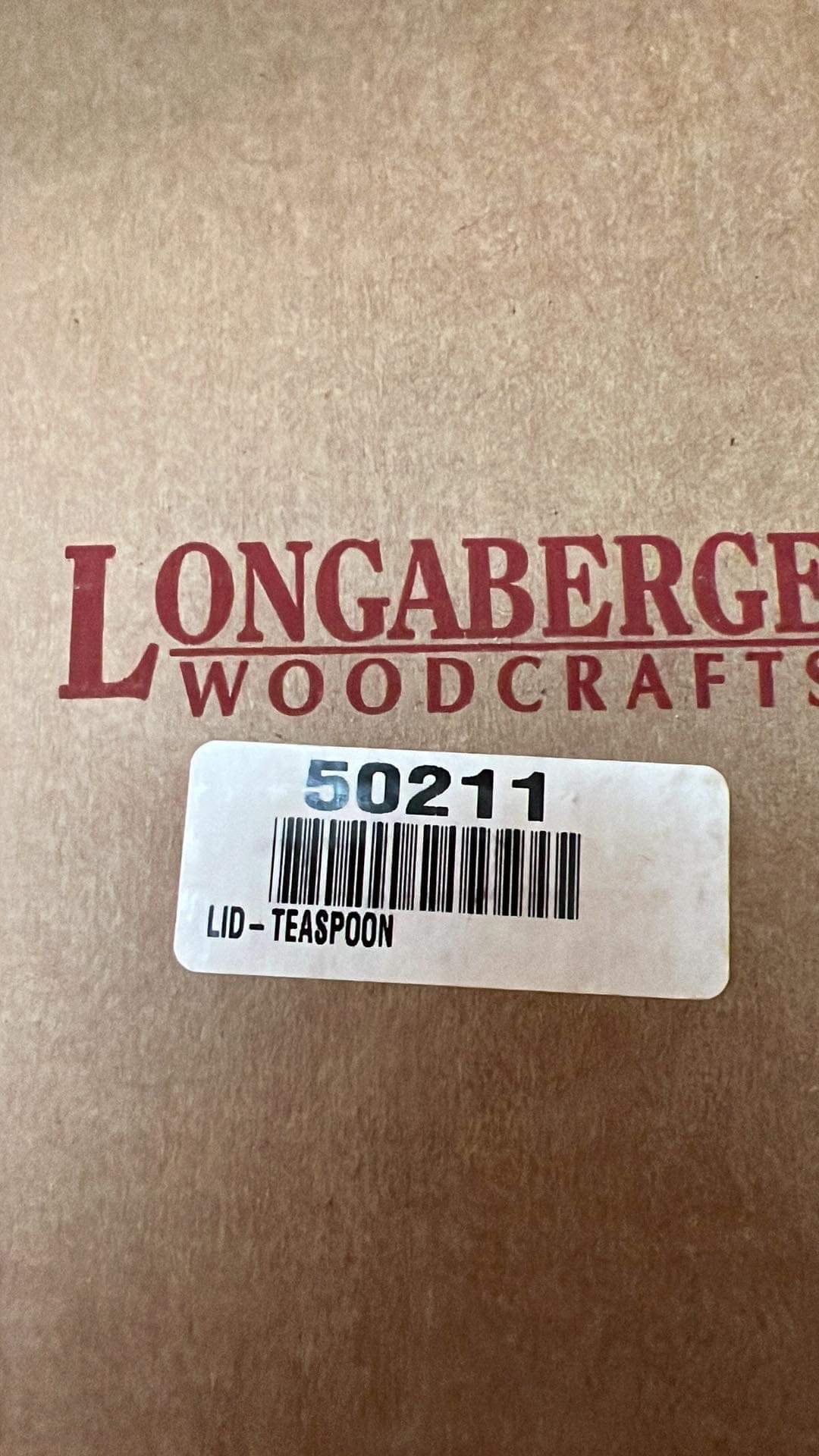 Longaberger Teaspoon Lid with Knob