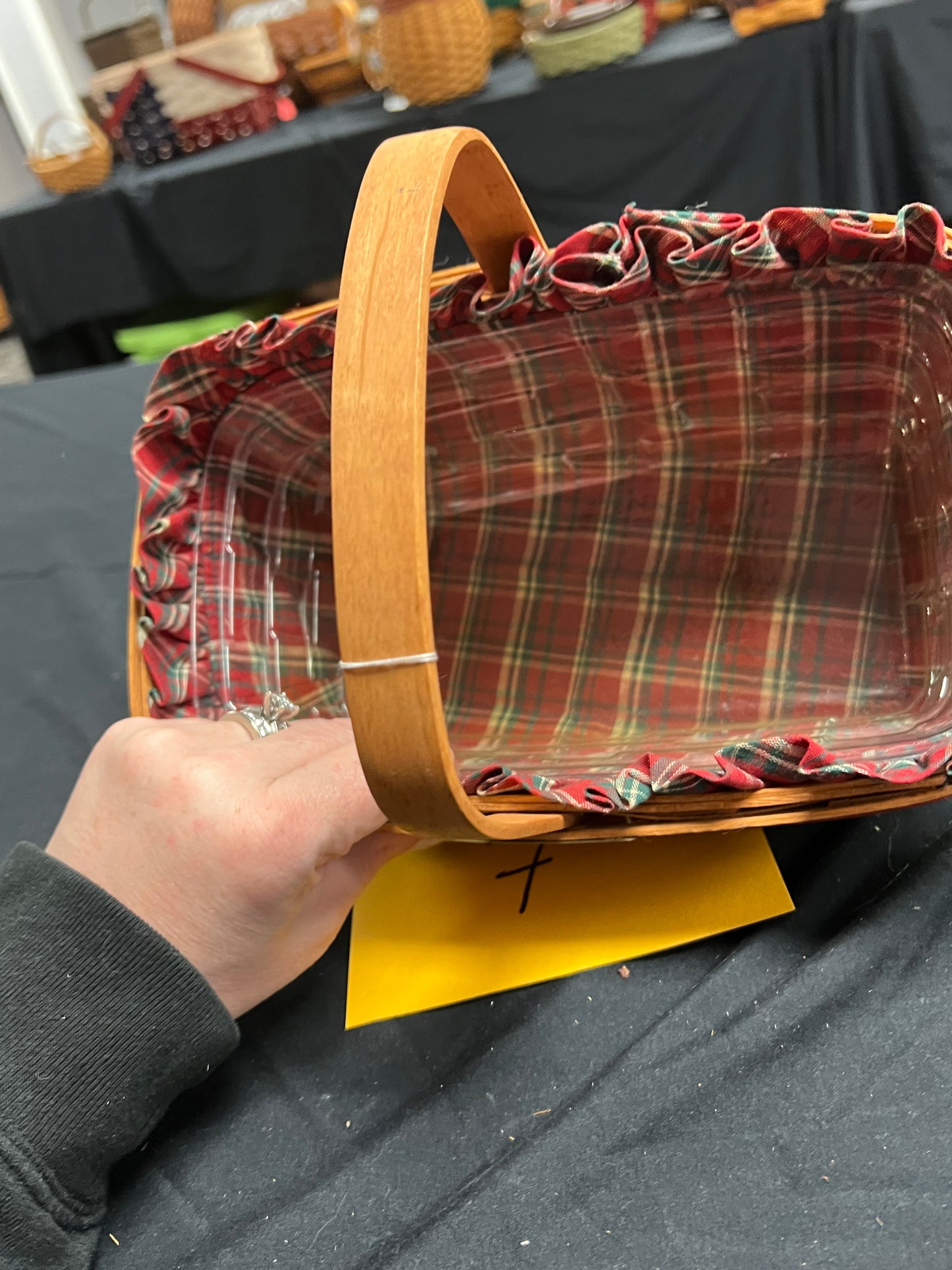 Longaberger Christmas Collection Gingerbread Basket 1990 Edition with liner & Protector