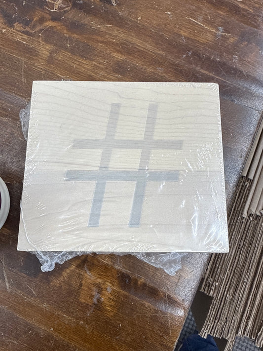 Longaberger hashtag wooden block