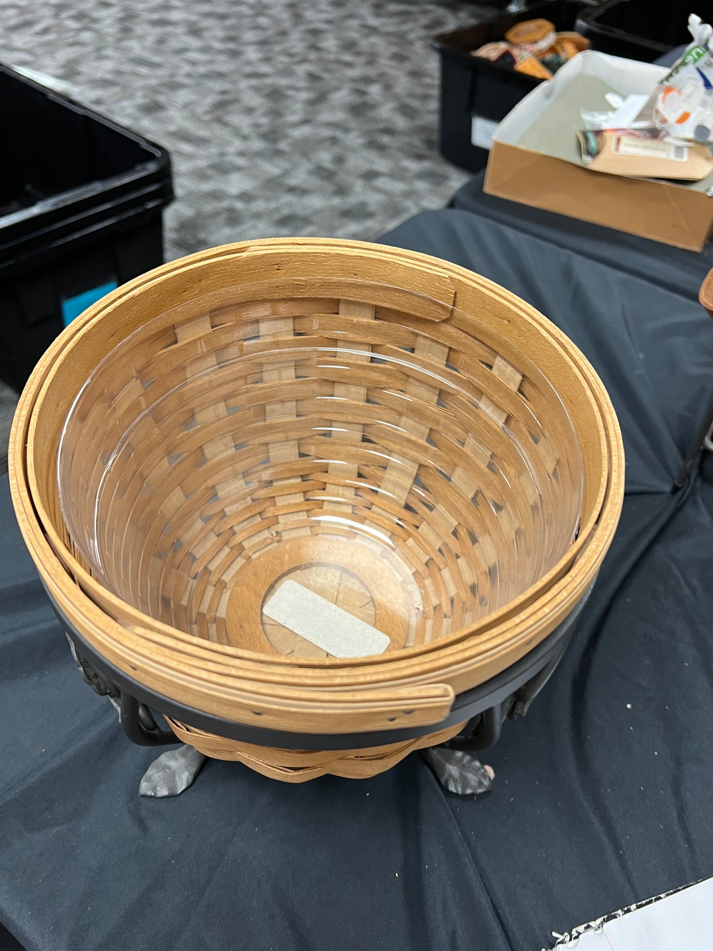 Longaberger flora basket in wrought iron with protector