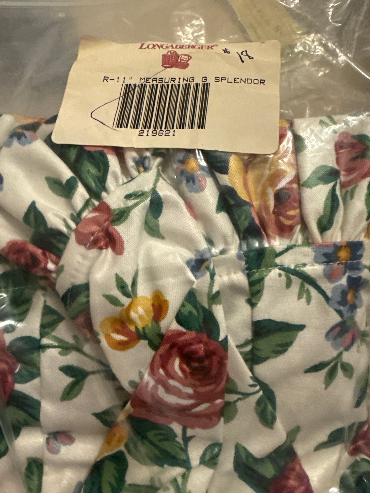 Longaberger 12” measuring liner in garden splendor