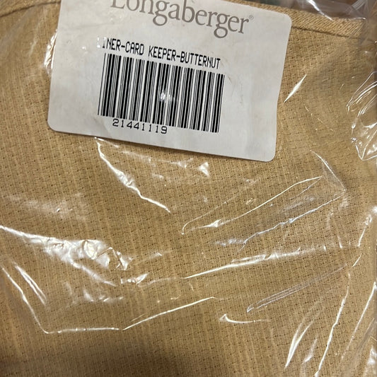 Longaberger card keeper liner on butternut