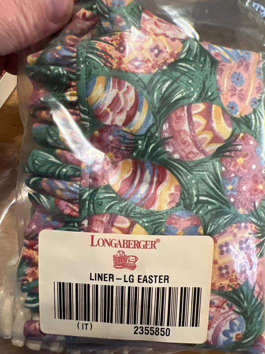 Longaberger large Easter liner in Easter egg.