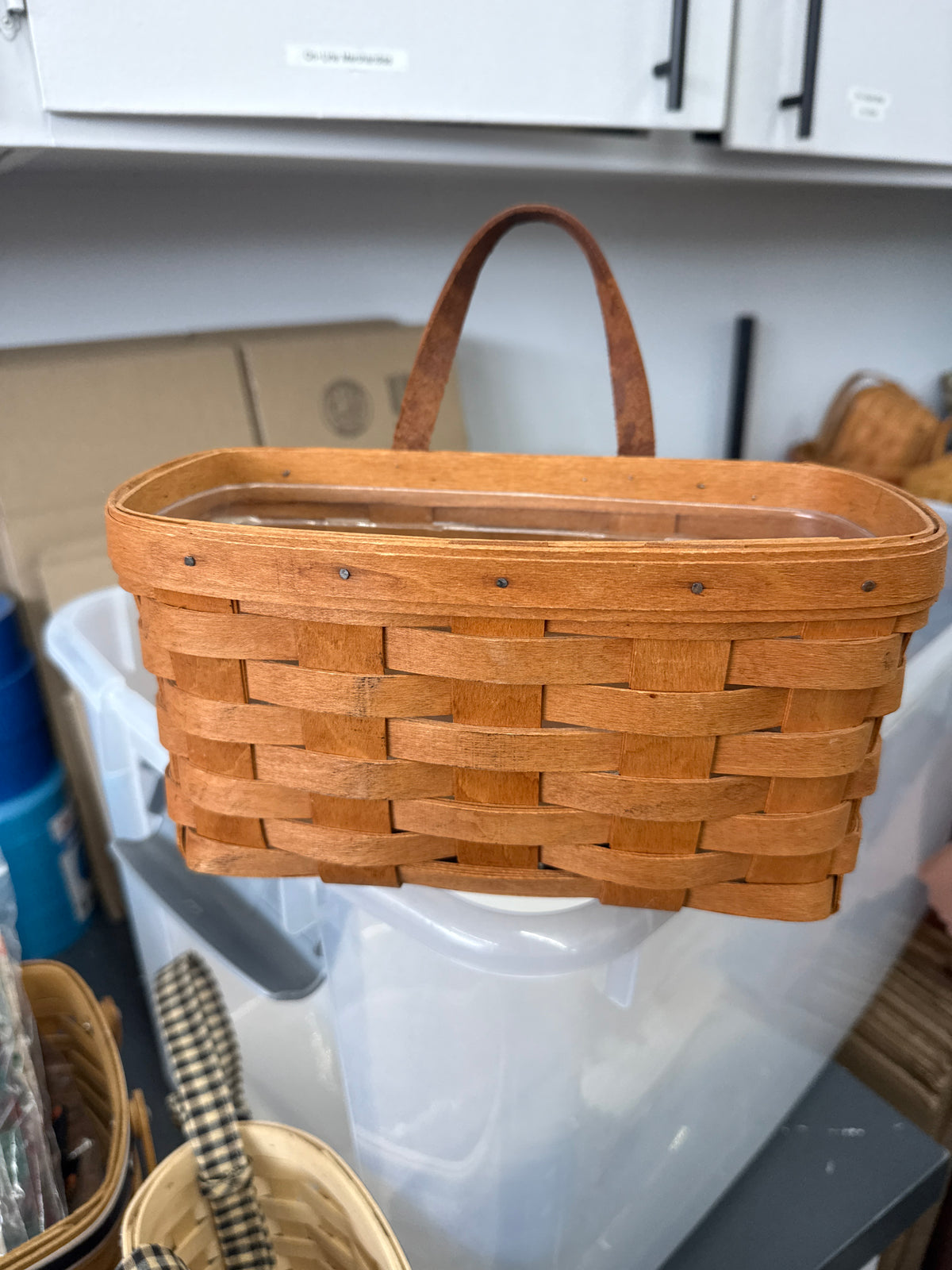 Longaberger medium key basket with protector