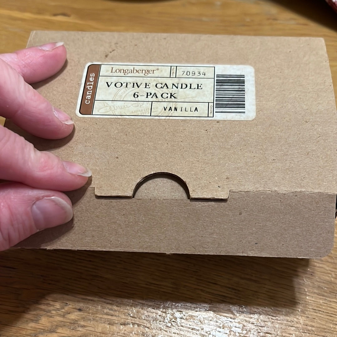 Longaberger vanilla votive 6 pack