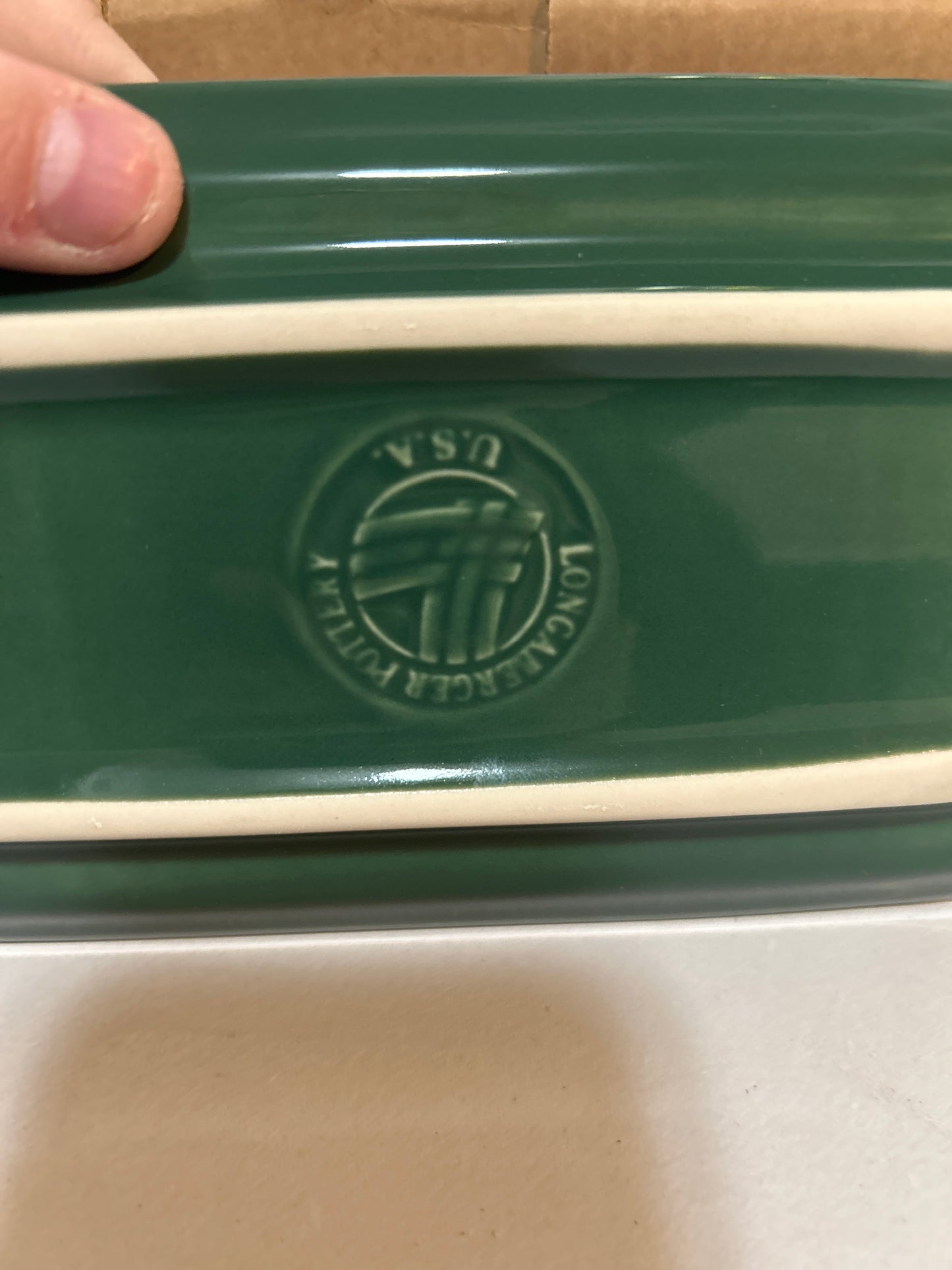 Longaberger covered butter dish ivy Bonkers 4 Baskets