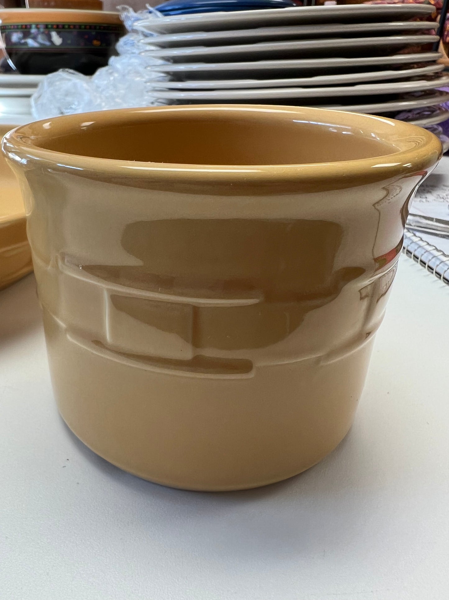 Longaberger salt croc in butternut