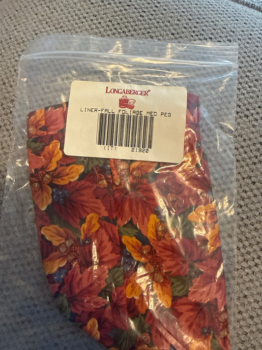 Longaberger medium peg liner in fall foliage