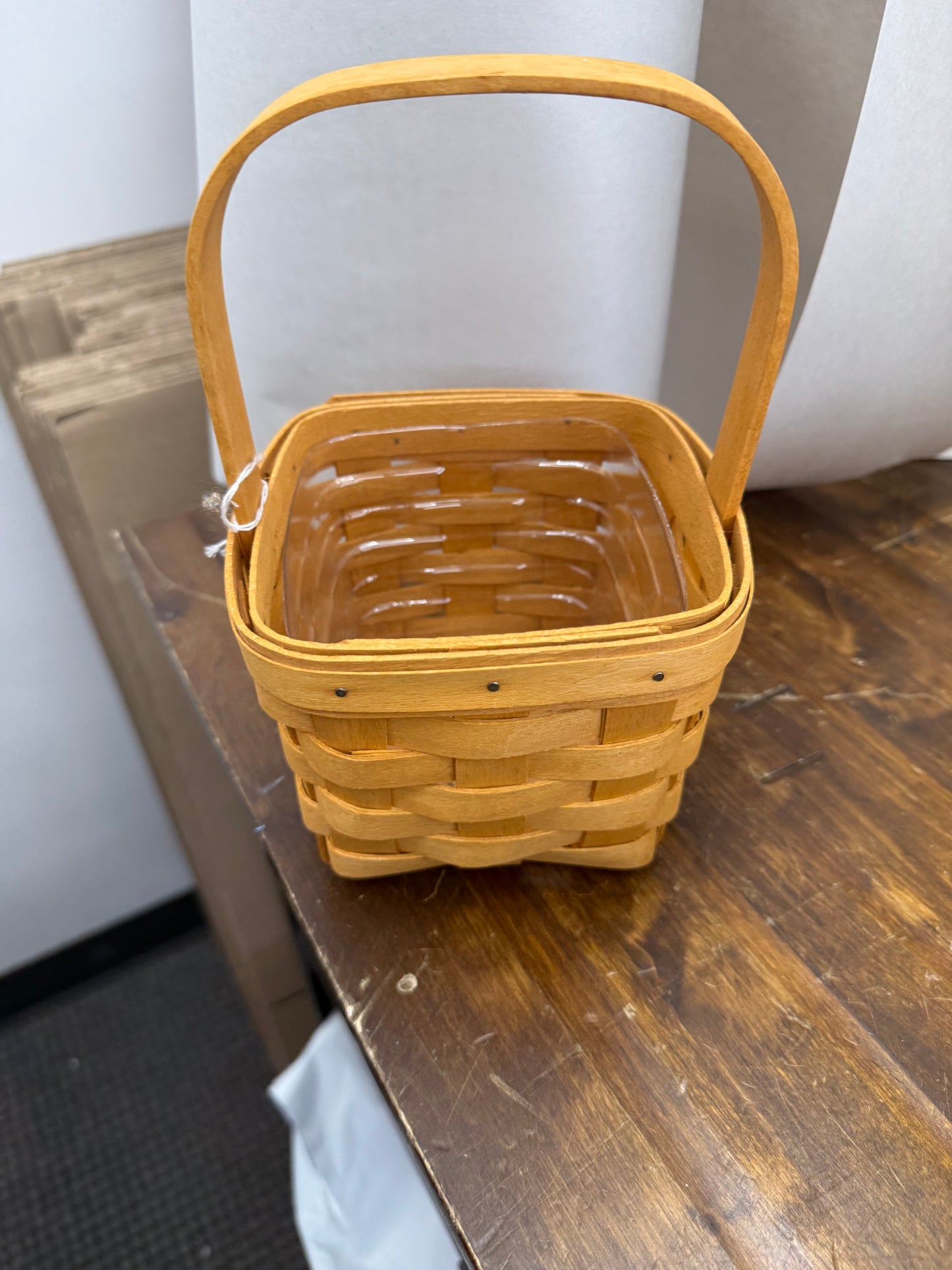 Longaberger small peg basket with protector