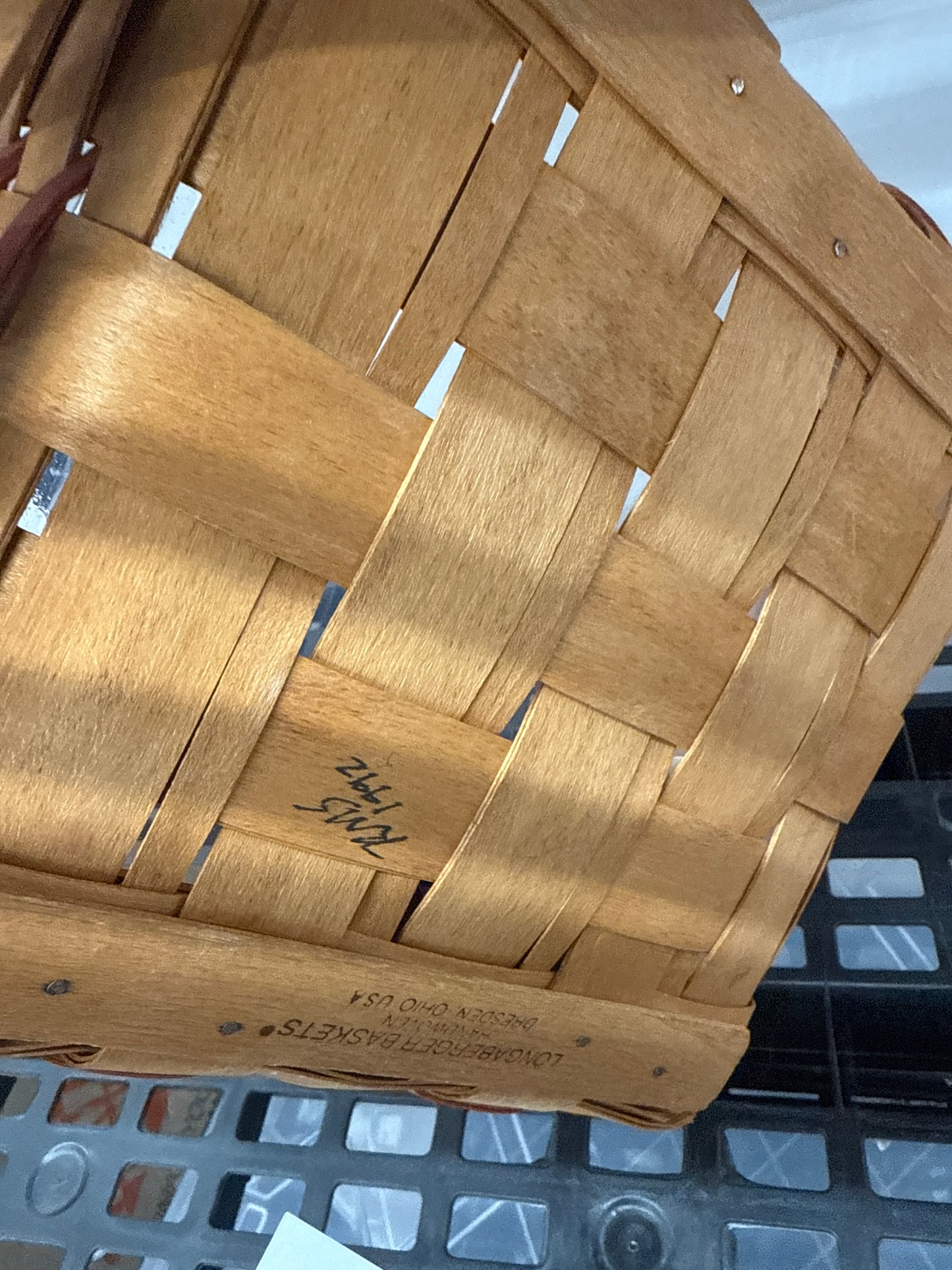 Longaberger 1982 Mother’s Day basket with protect