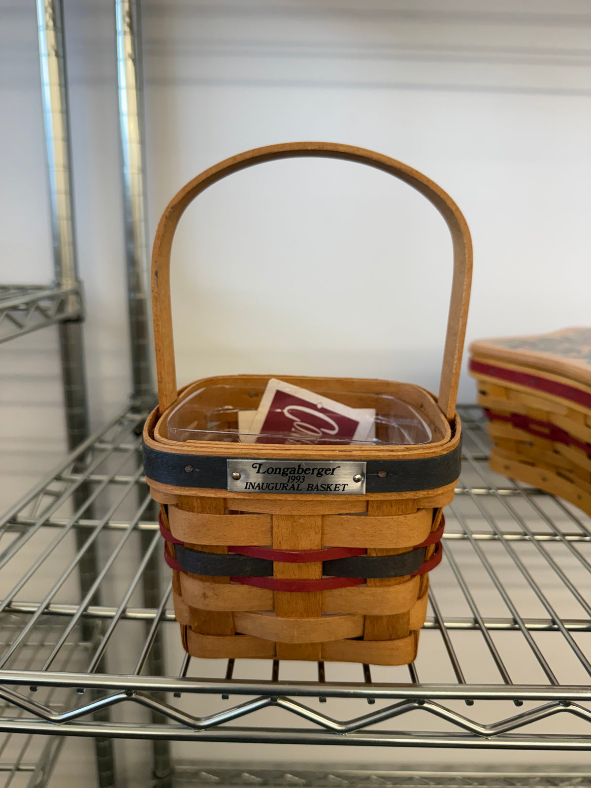 Longaberger 1993 inaugural basket with protector