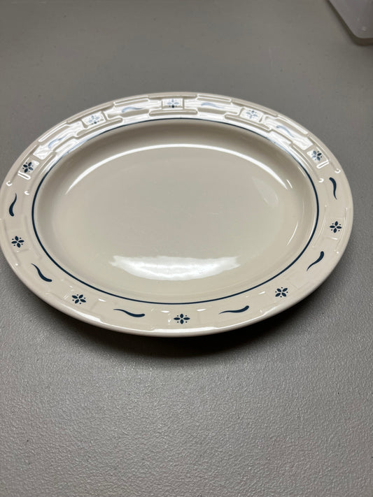 Longaberger oval serving in classic blue