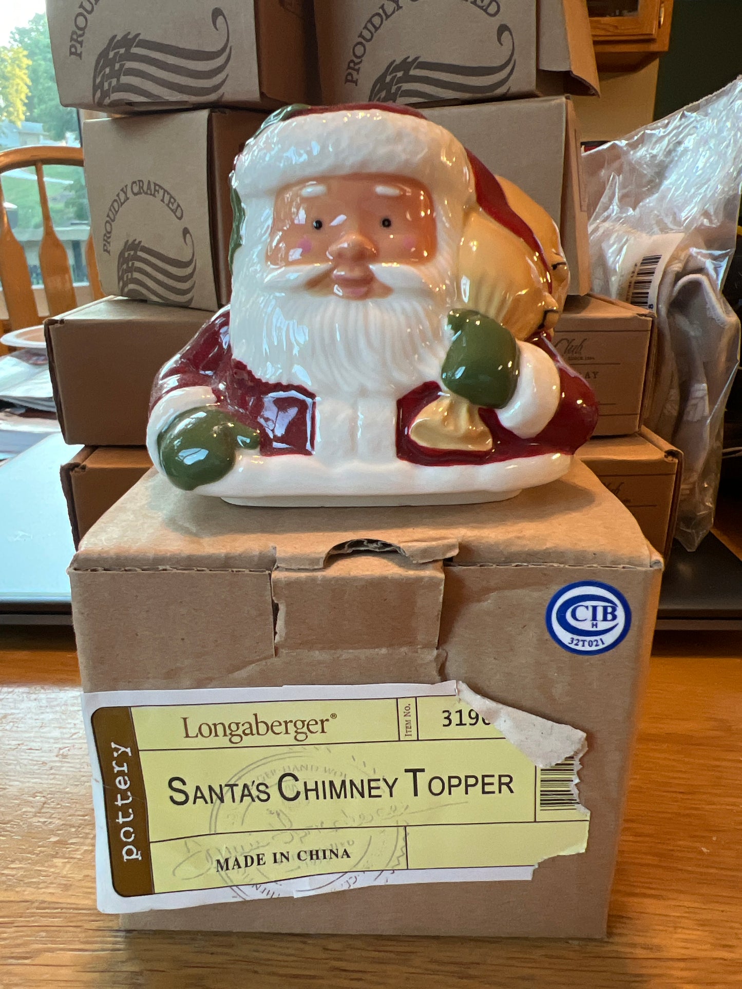 Longaberger Santa’s Chimney topper