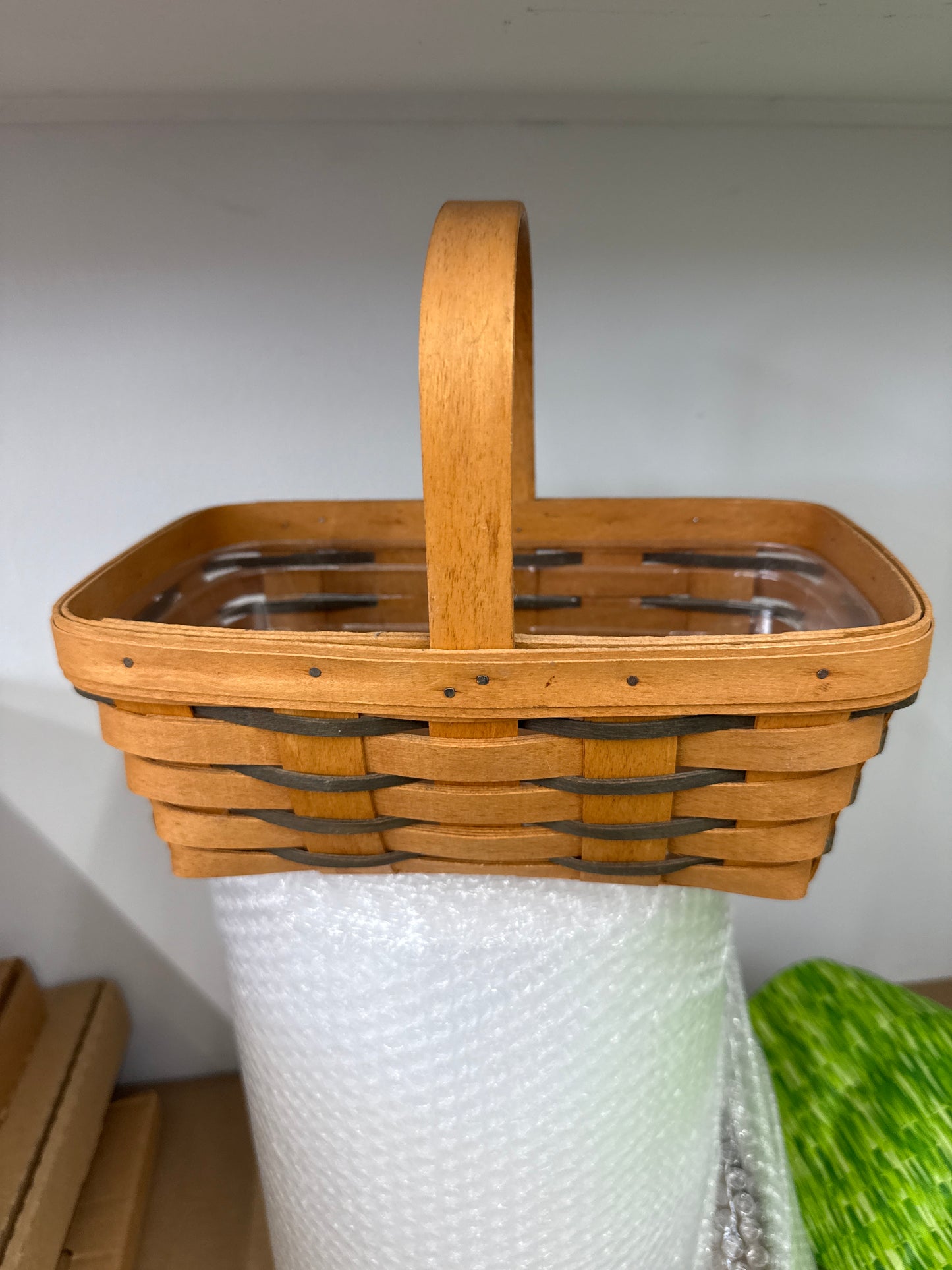 Longaberger small heartland chore basket with protector