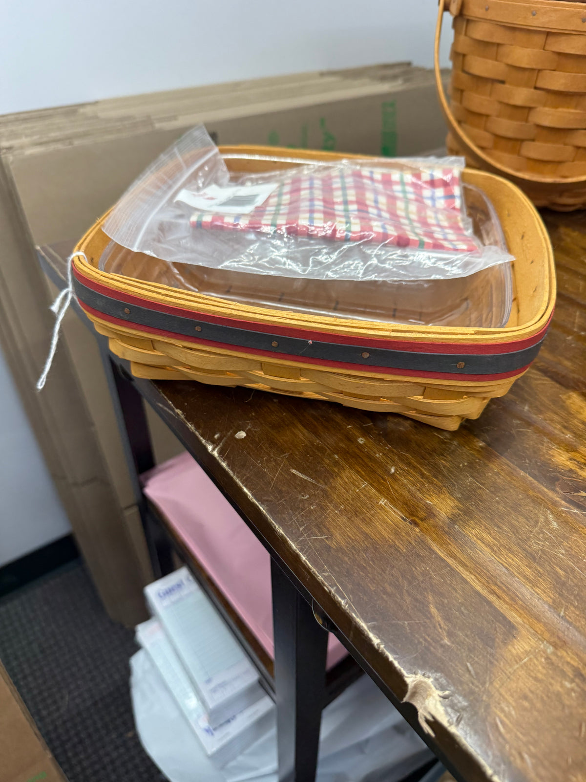 Longaberger picnic pal basket with liner and protector