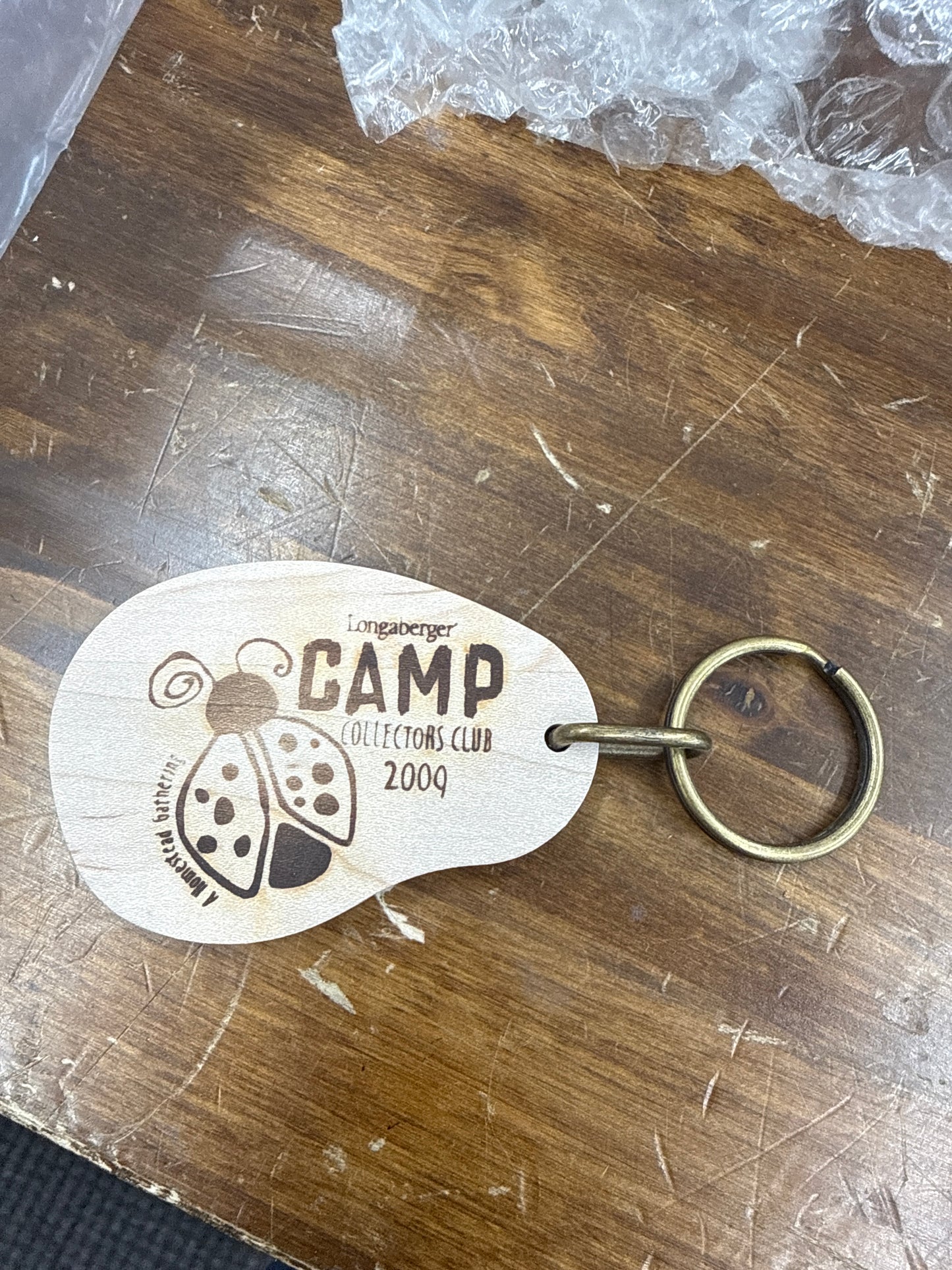 Longaberger ladybug keychain