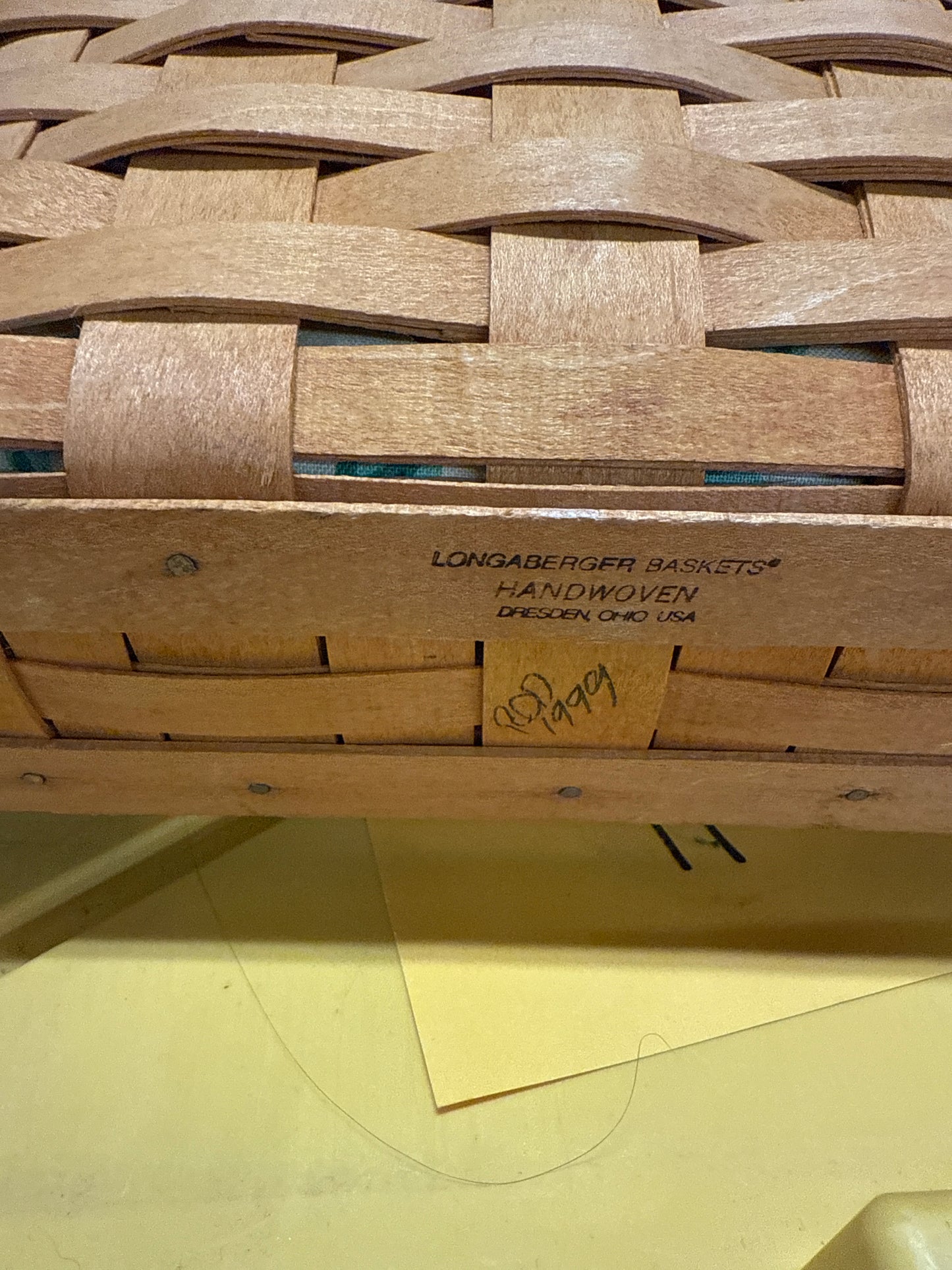 Longaberger candle basket with liner and protector