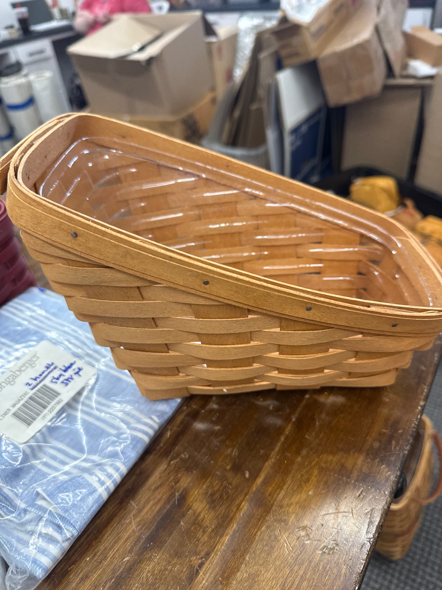 Longaberger small vegetable basket with protector