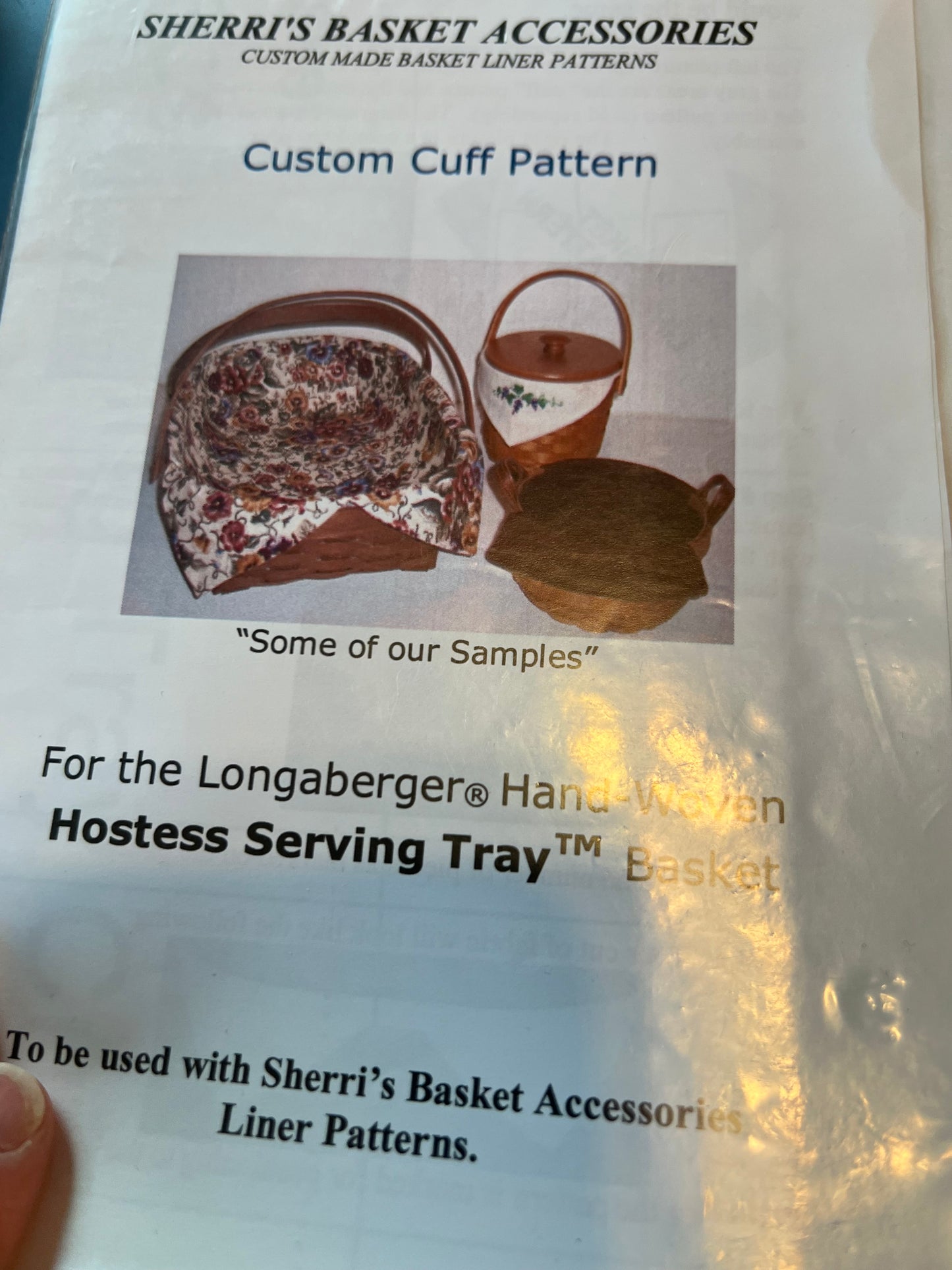 Pattern hostess serving tray liner