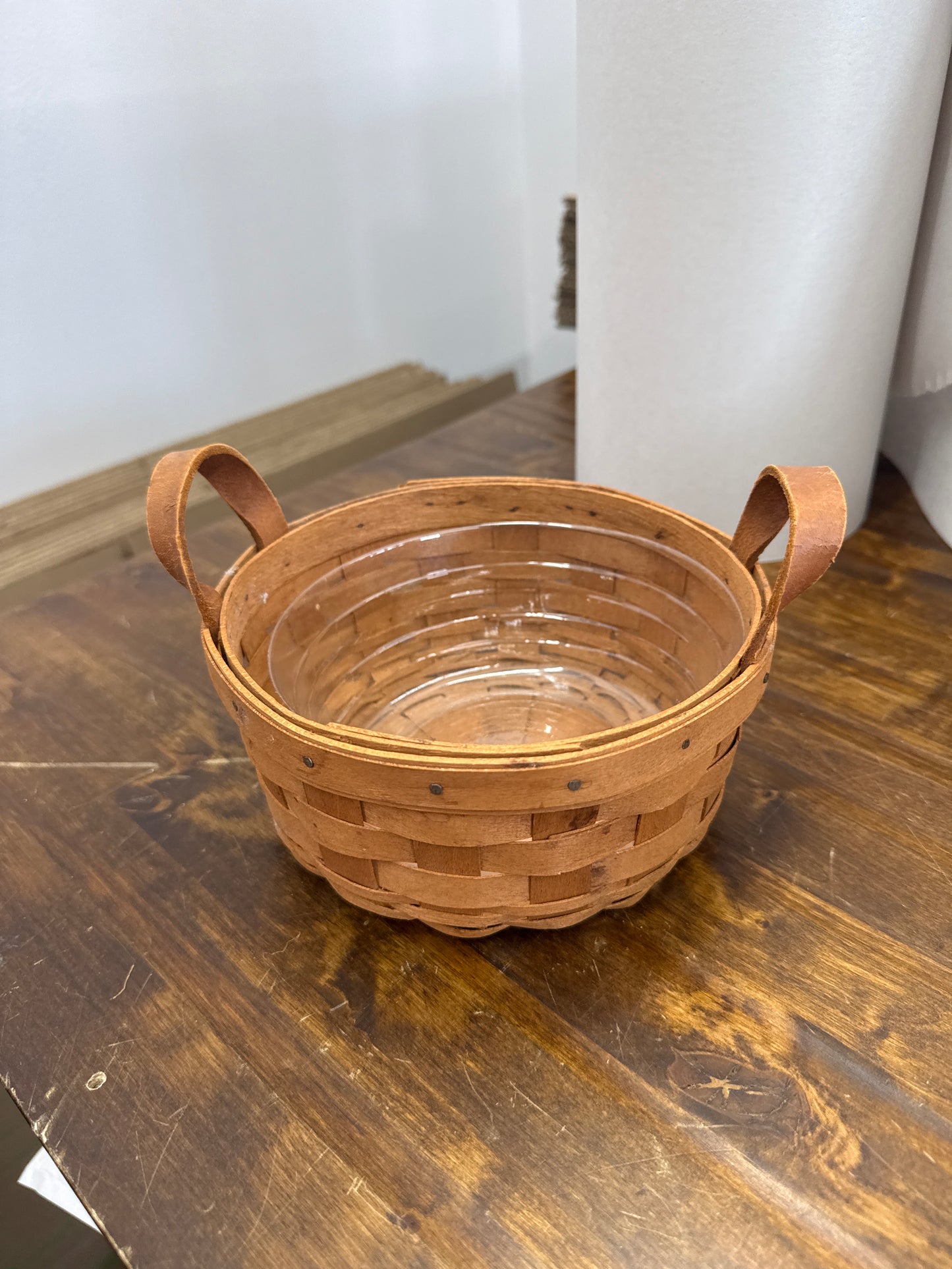 Longaberger button basket with protector