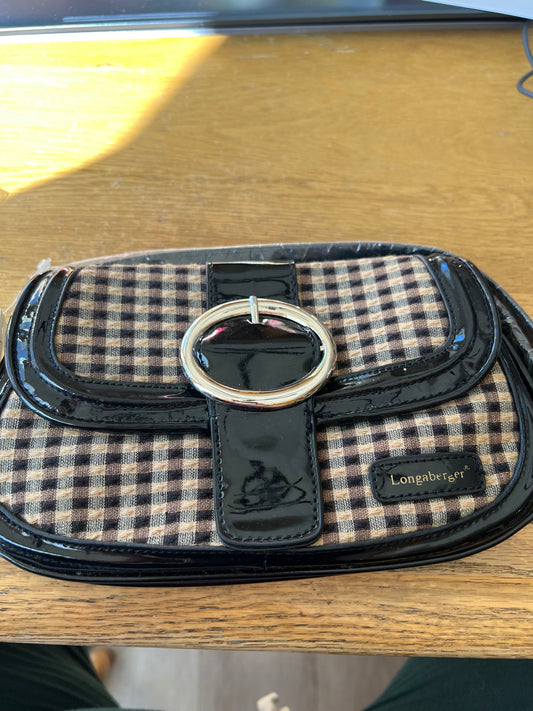 Longaberger purse in khaki check