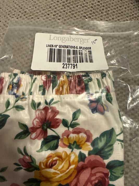 Longaberger 10” generations liner in garden splendor