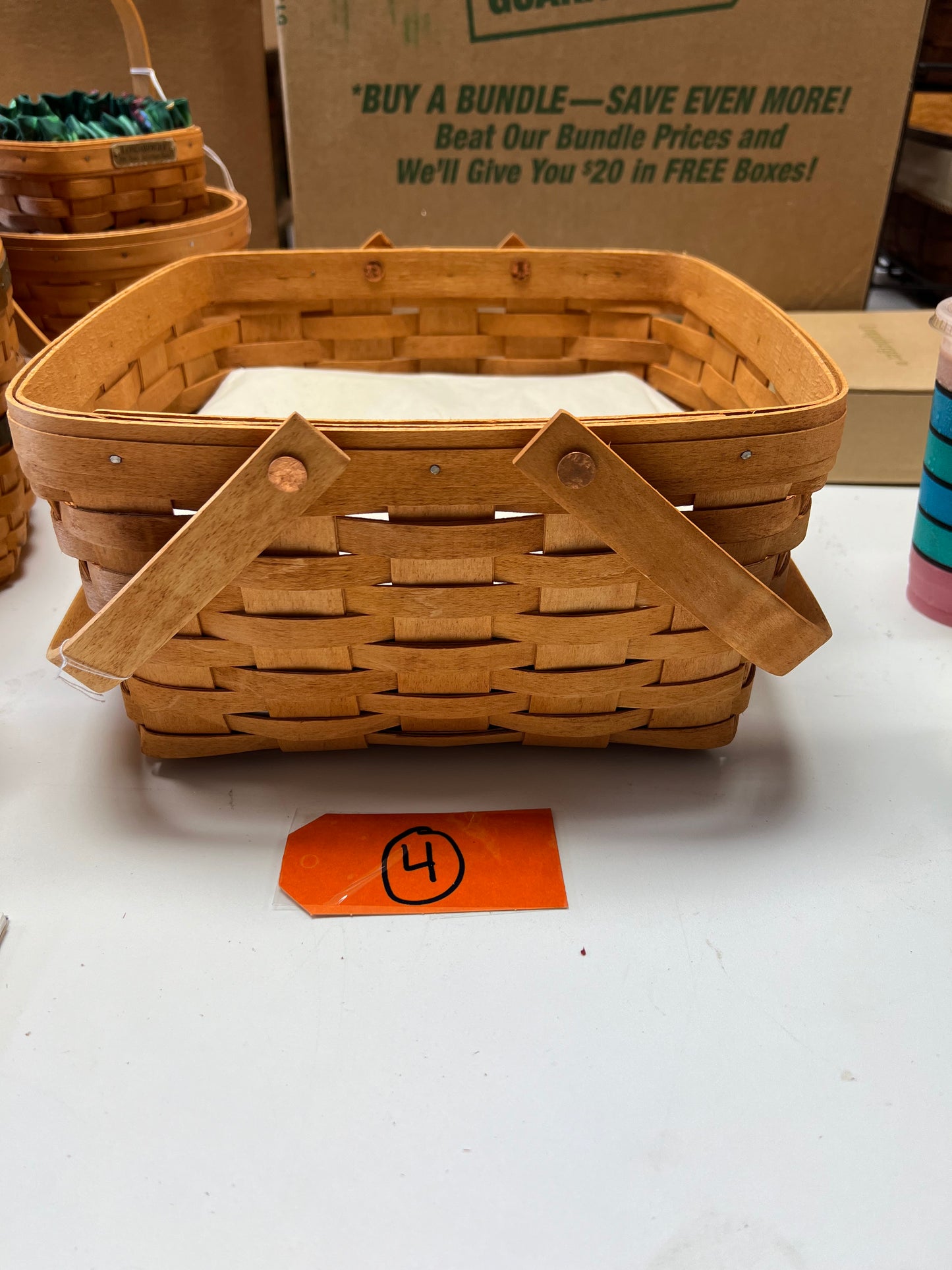 Longaberger Cake Basket with Riser