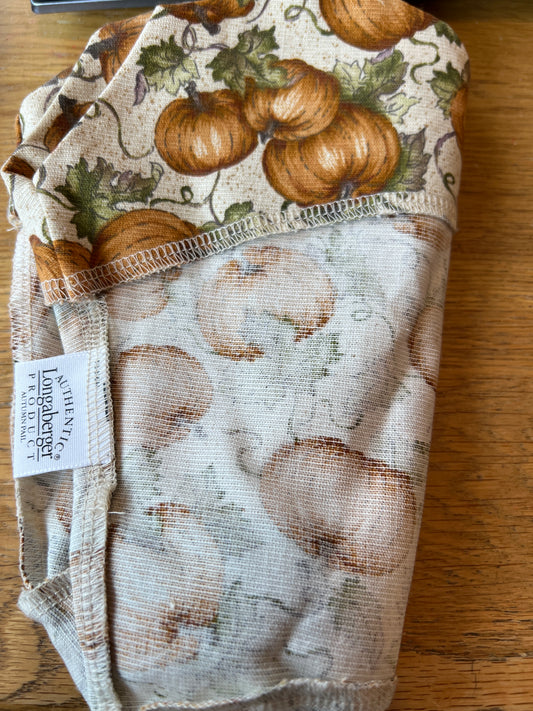 Longaberger autumn pail liner in pumpkin patch