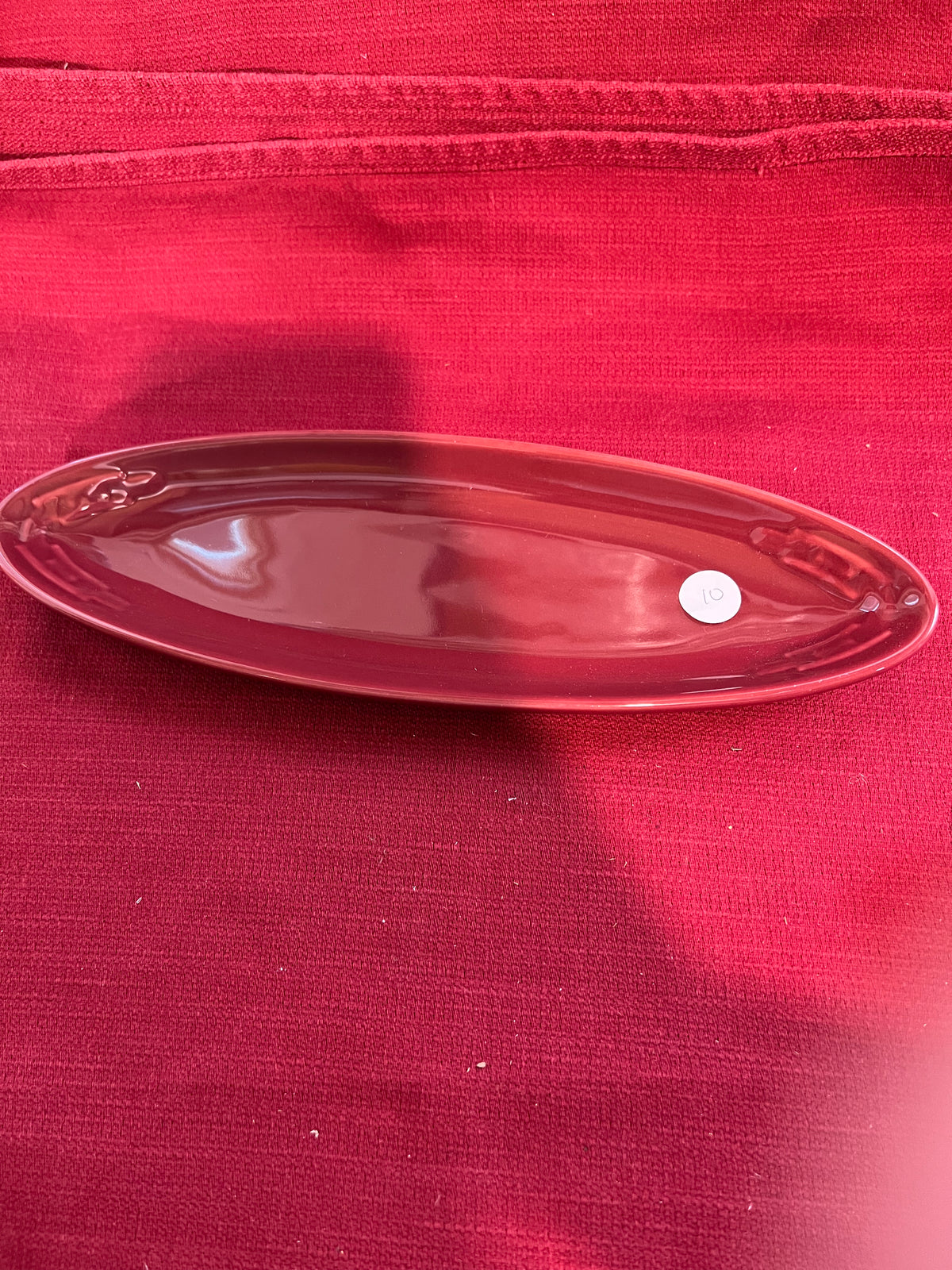 Longaberger olive tray In paprika