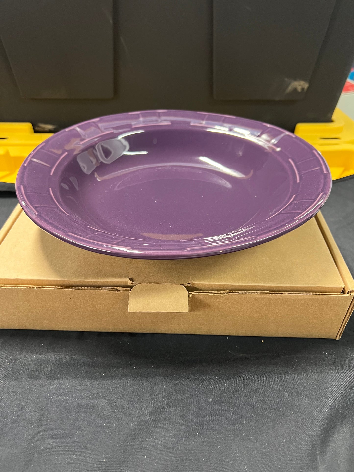 Longaberger large pasta bowl in eggplant (may not be in box)