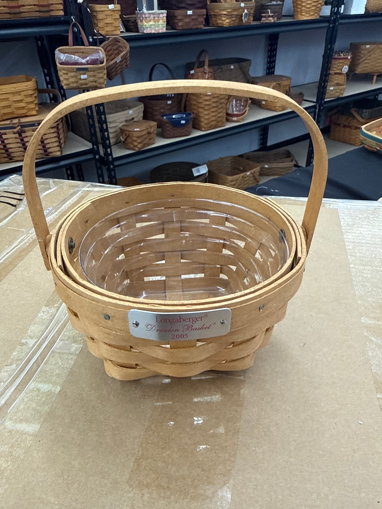 Longaberger 2005 Dresden basket with protector