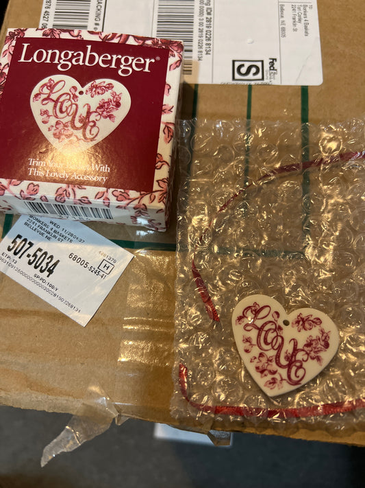 Longaberger love tie on