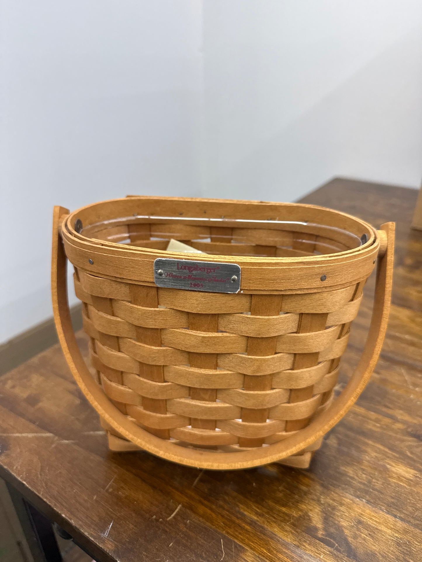 Longaberger 2005 woven memories basket with protector