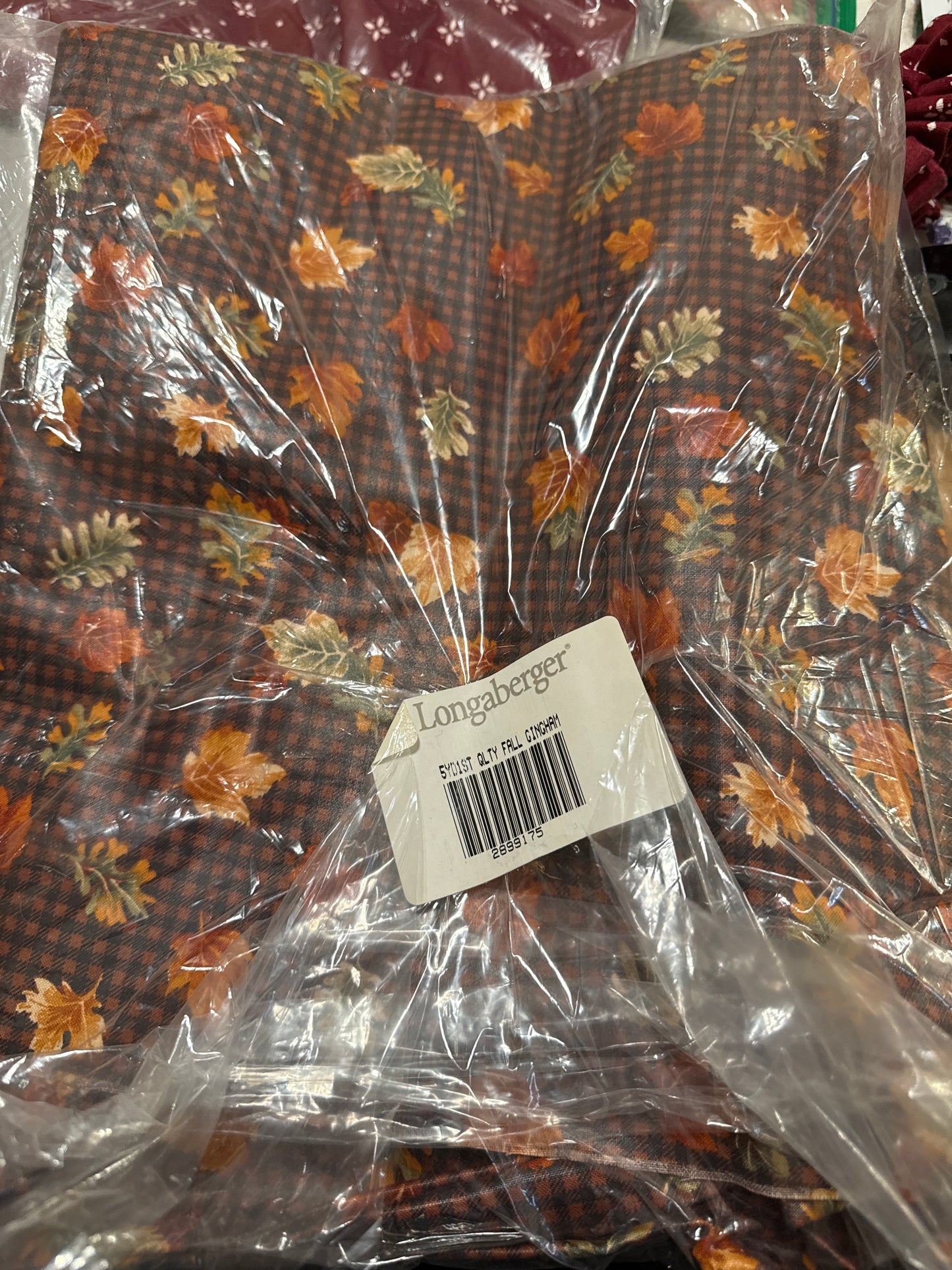 Longaberger 5 Yards fall gingham material