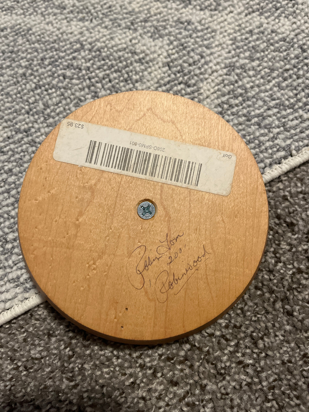 6” round lid w/ golf design